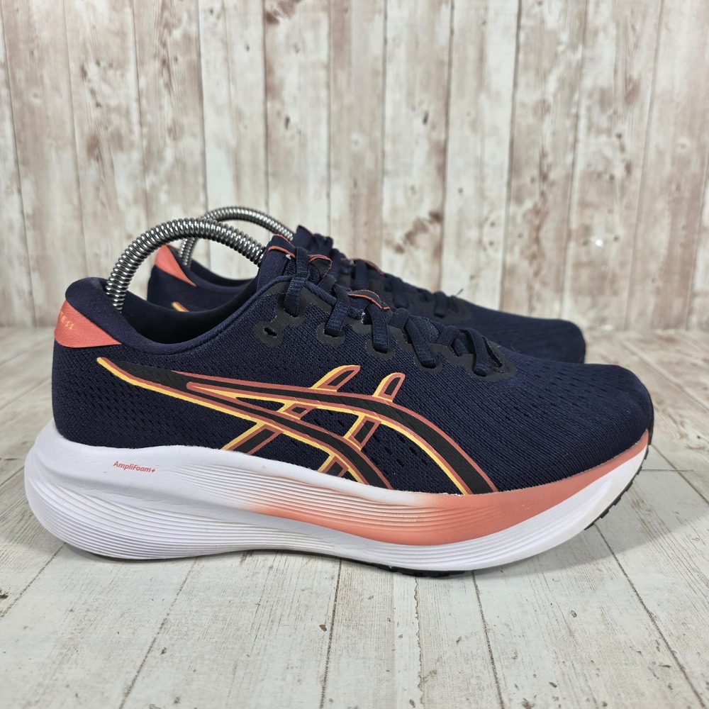 Asics Gel-Excite 11 Womens 9 Running Shoes Navy Blue Orange 1012B861
